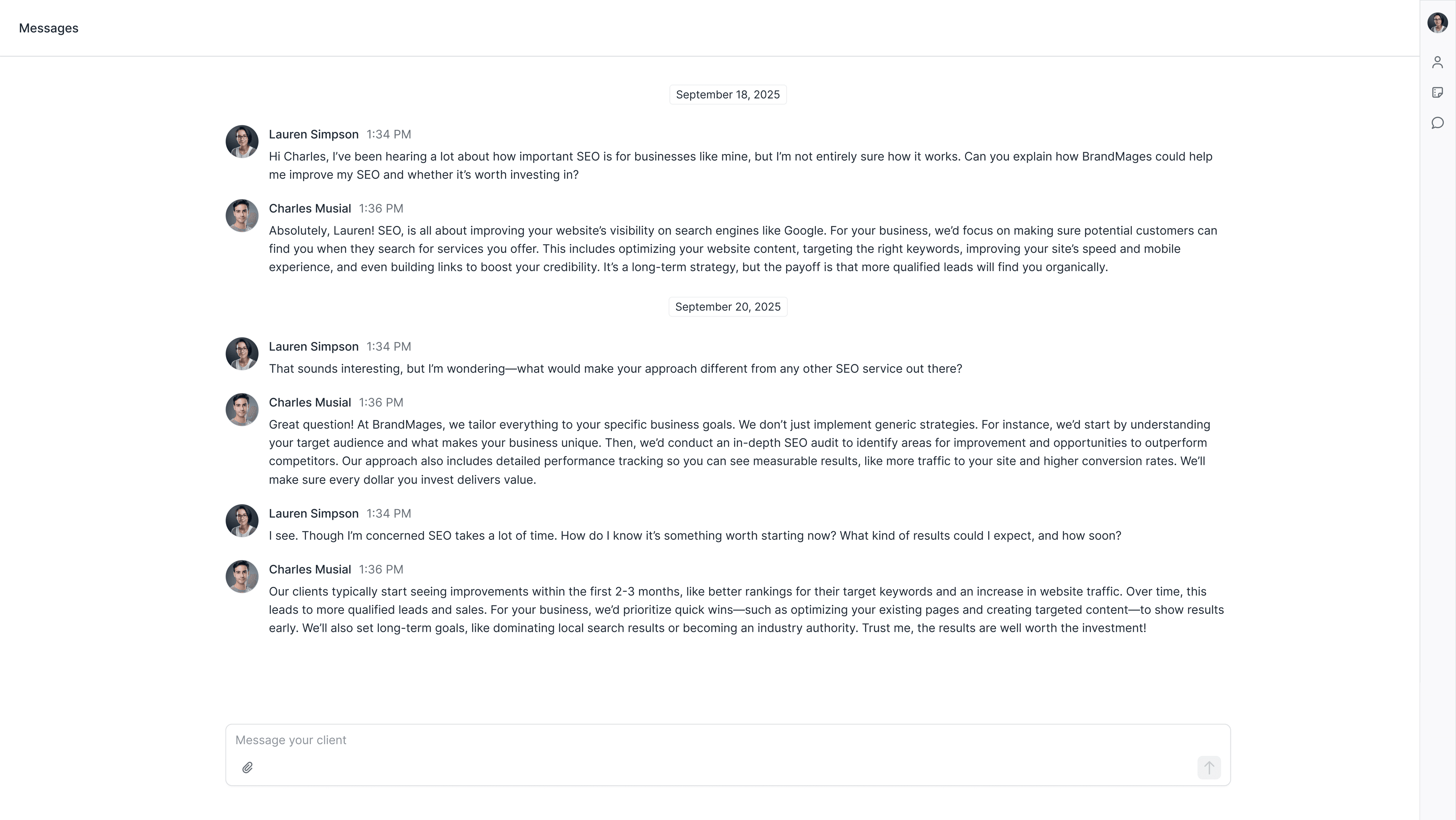 Messages preview 1